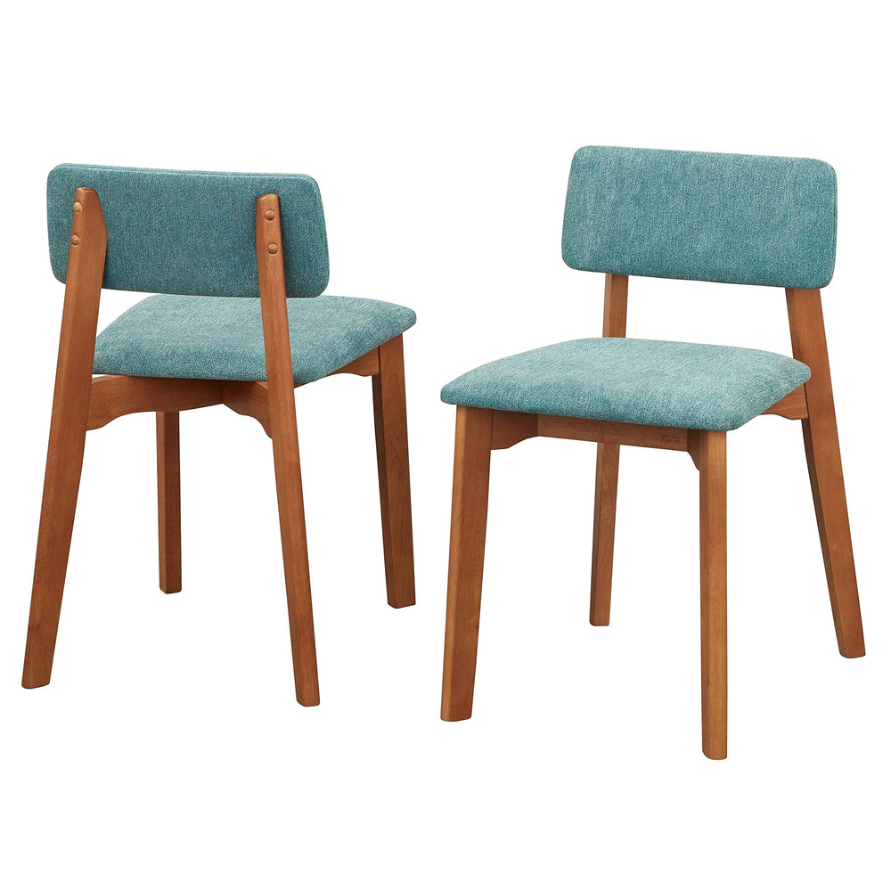 Nettie Upholstered Dining Chair (Set of 2) Brown Mid-Century Modern Contemporary - Diamond Home USA