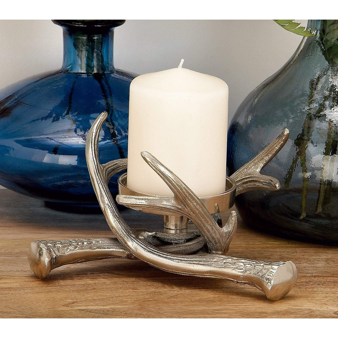 Decorative Aluminum Antler Candle Holder Black ulti Color odern Contemporary