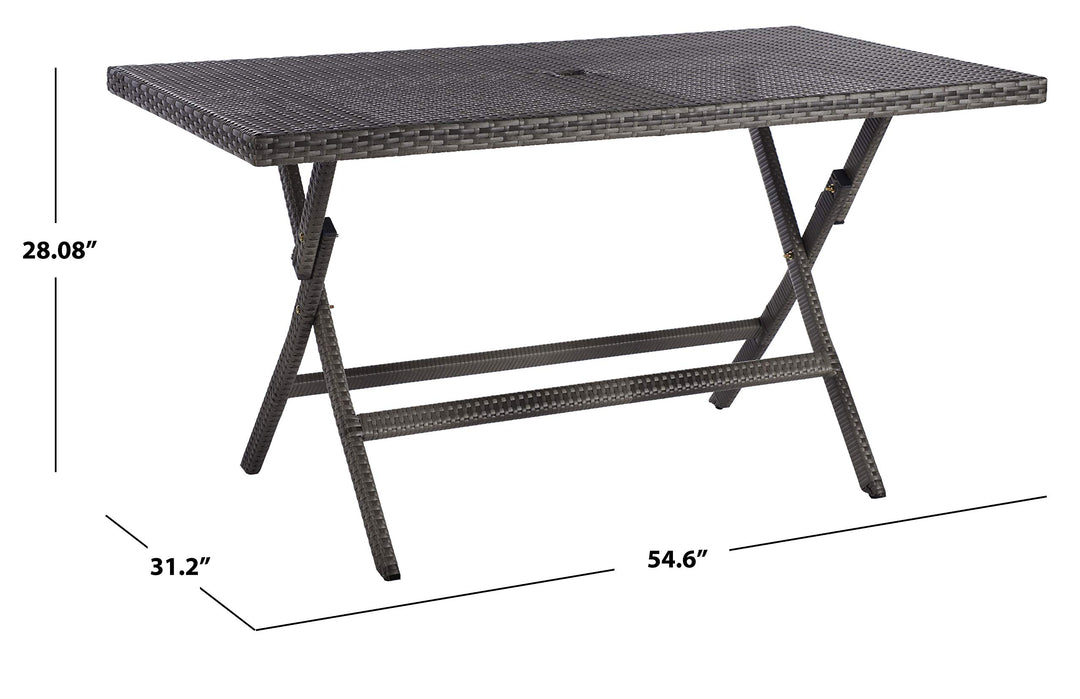 Safavieh PAT7503A Outdoor Collection Akita Rectangle Folding Table