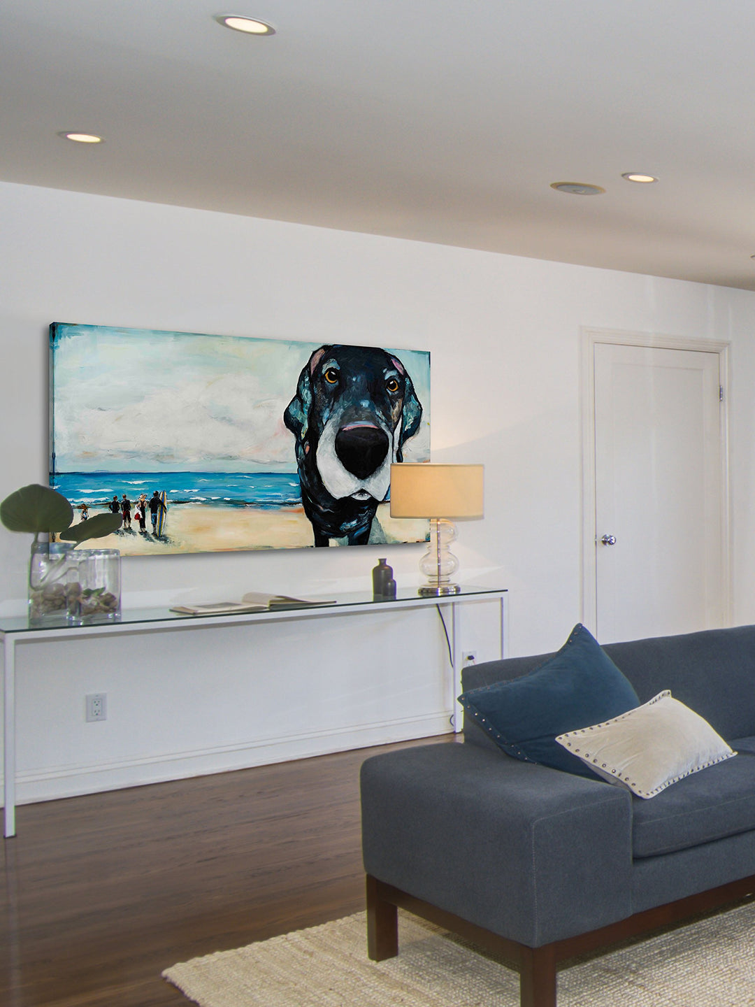 Marmont Hill MacDaddy by Tori Campisi Painting Print on Wrapped Canvas 24 x 12 - Diamond Home USA