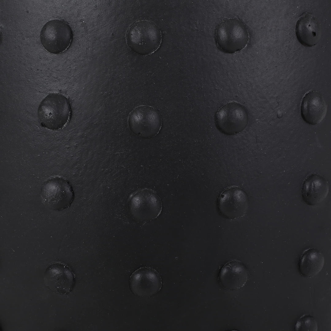 Outdoor Lightweight Concrete Side Table Black Modern Contemporary Round Water - Diamond Home USA