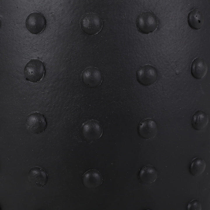 Outdoor Lightweight Concrete Side Table Black Modern Contemporary Round Water - Diamond Home USA