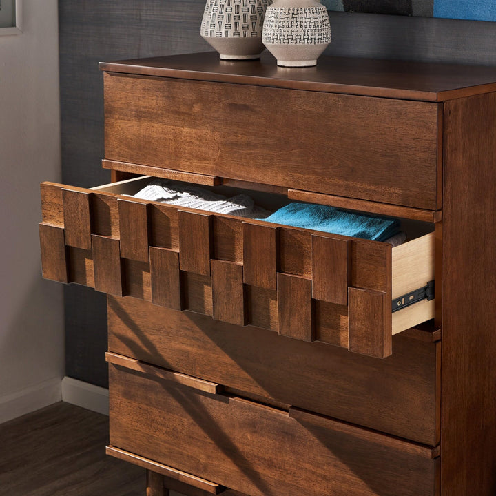 Inspire Q Kieran Mid-Century Wood 4-Drawer CST by Modern - Diamond Home USA