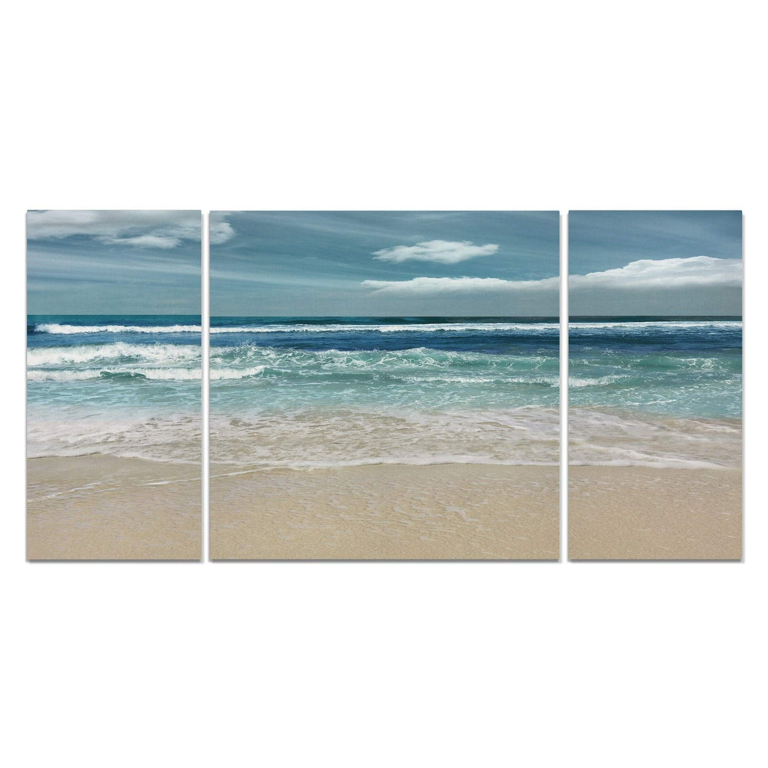 Wexford Home 'Symphony of The Sea' Premium 3-Piece Art Set 32x64 Extra Large - Diamond Home USA