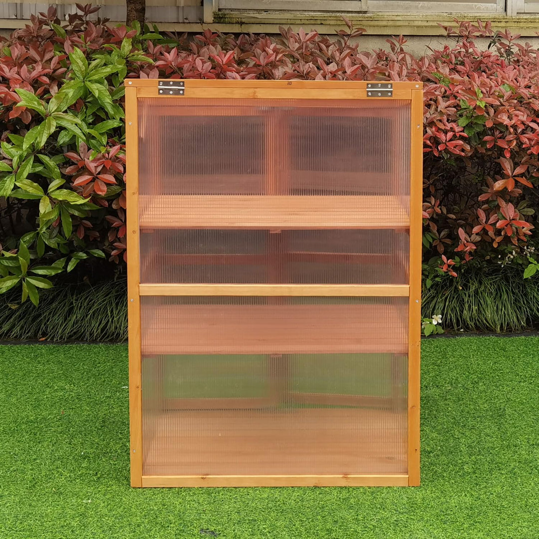 Hanover Indoor/Outdoor Cold Frame Portable Greenhouse with Three Shelves - Diamond Home USA
