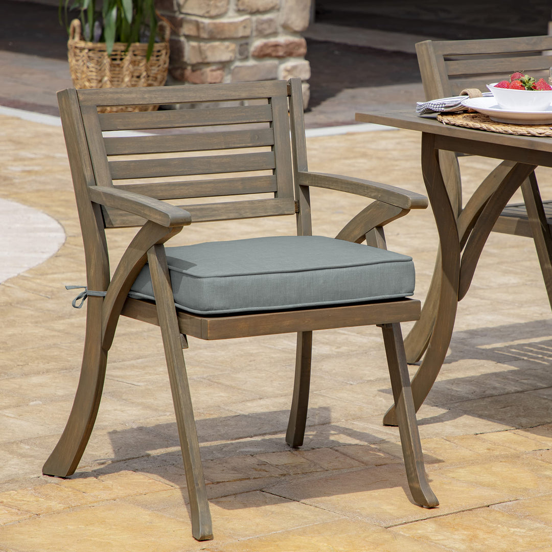 Arden Selections ProFoam Essentials Outdoor Seat Cushion 19 x 20 Stone Grey - Diamond Home USA