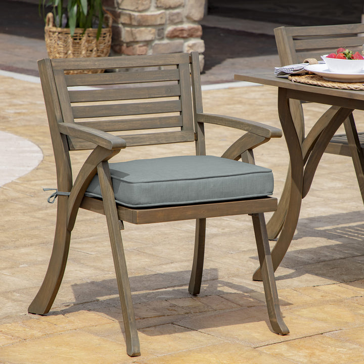 Arden Selections ProFoam Essentials Outdoor Seat Cushion 19 x 20 Stone Grey - Diamond Home USA