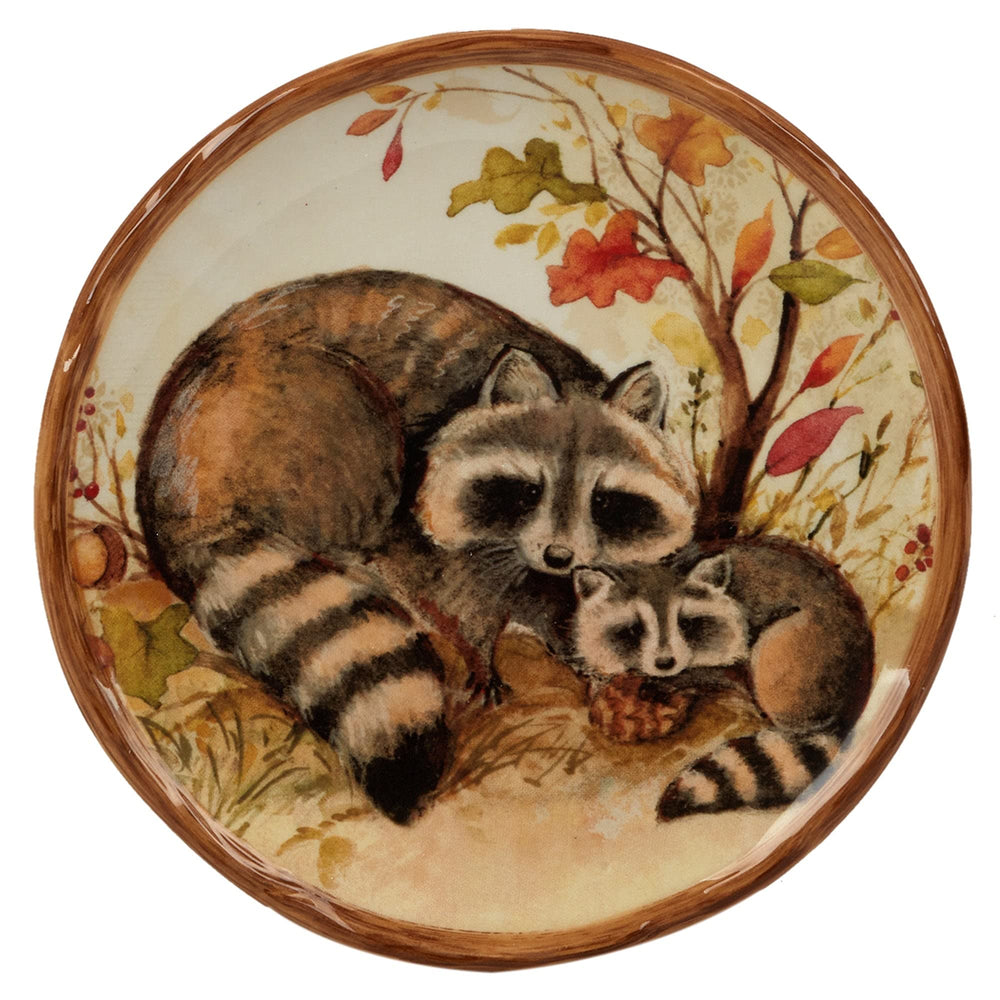 Pine Forest 6-inch Canape/luncheon Plates Set Of 4 Beige Brown Multi Color - Diamond Home USA