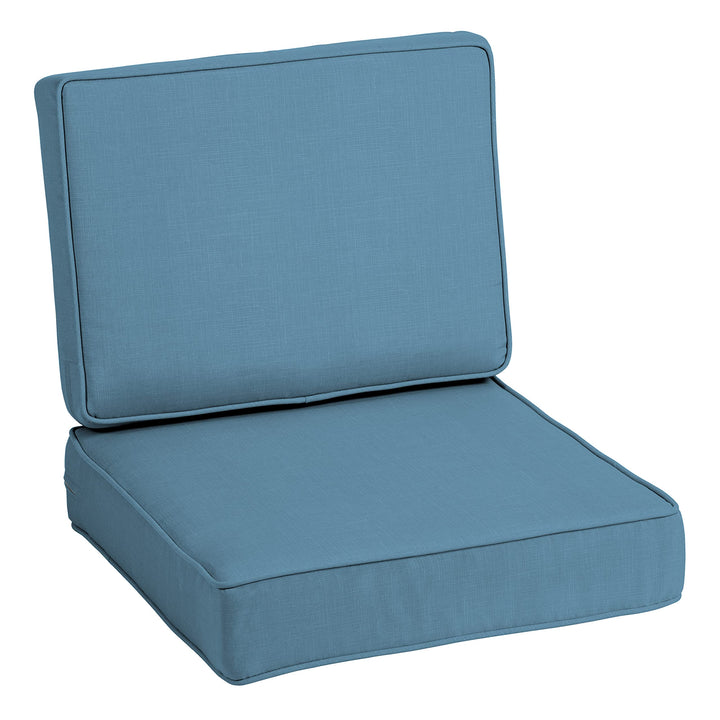 Arden Selections Prom Essentials Outdoor Deep Seating Cushion Set 24 x 24 French Blue Texture