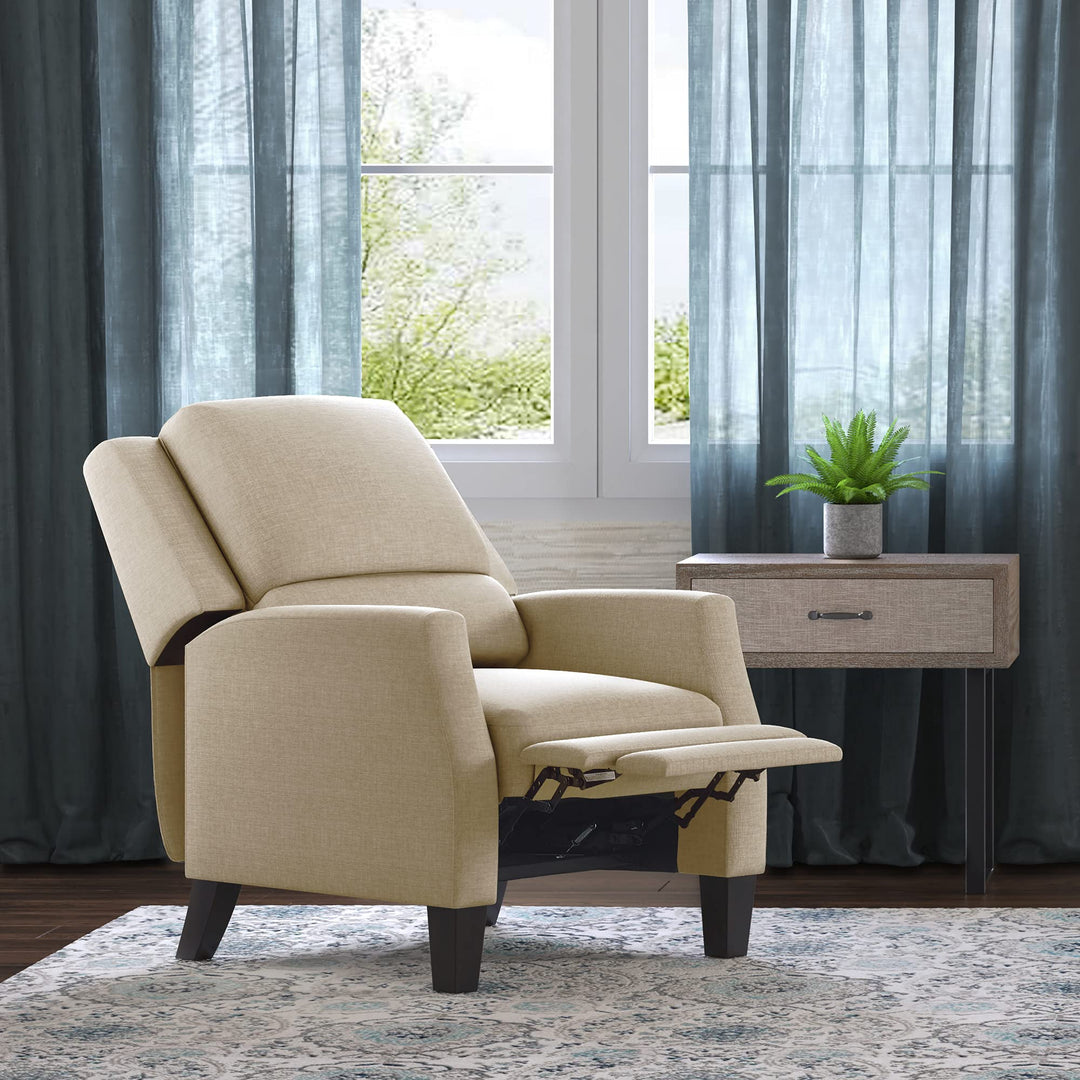 ClickDecor Bristol Push Back Recliner Chair for Living Room Upholstered Sand - Diamond Home USA