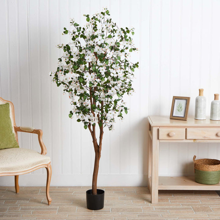 Nearly Natural 5ft. Dogwood Silk Tree - Diamond Home USA