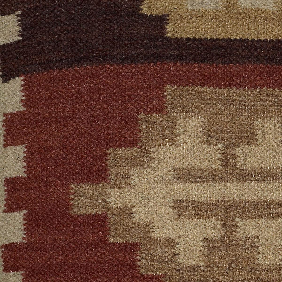 Rizzy Home T05986 Decorative Poly Filled Throw Pillow 18" x 18" Beige/Rust - Diamond Home USA