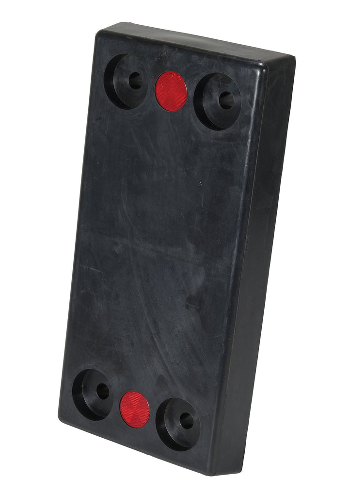 Vestil B-1224-3 Rubber Molded ock Bumper Rectangular 12" Height 24" Width 3" - Diamond Home USA