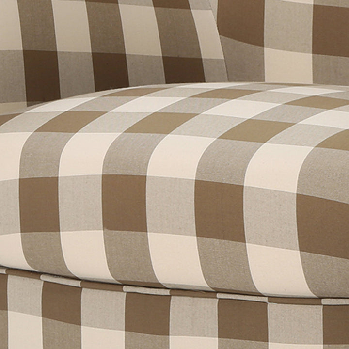 Christopher Knight Home Oliver Farmhouse Armchair Brown Checkerboard Dark Brown - Diamond Home USA