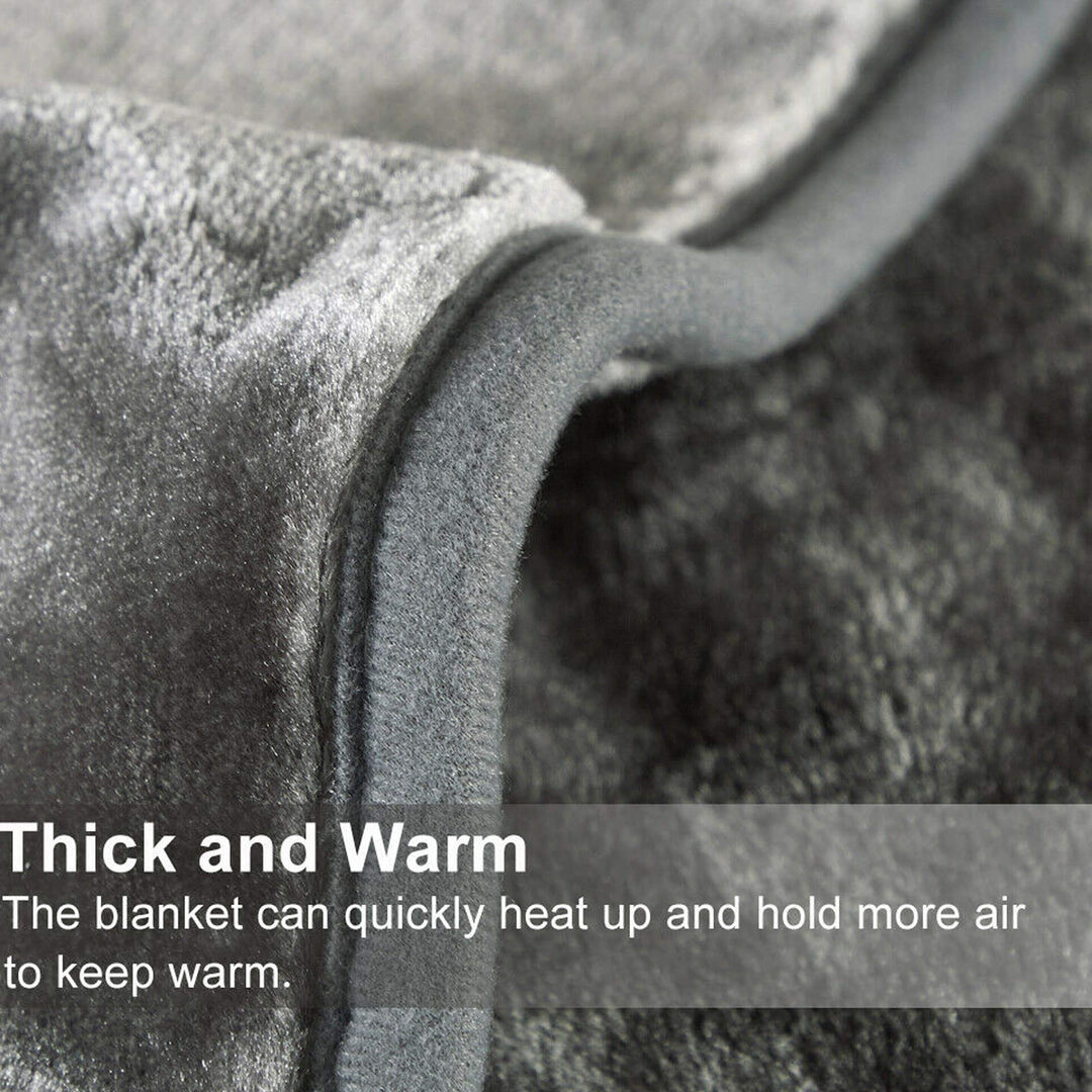 Thick Polyester Fall/Winter Blanket King Size Gray Grey oral French Country - Diamond Home USA