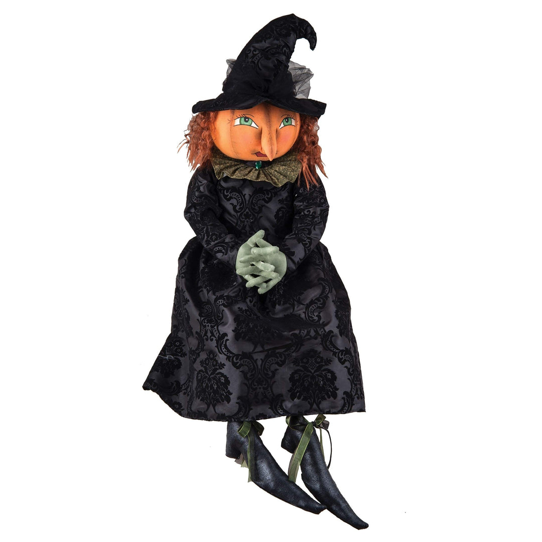 Pumpkin Witch Joe Gathered Traditions Art Doll Black Novelty Cotton Polyester