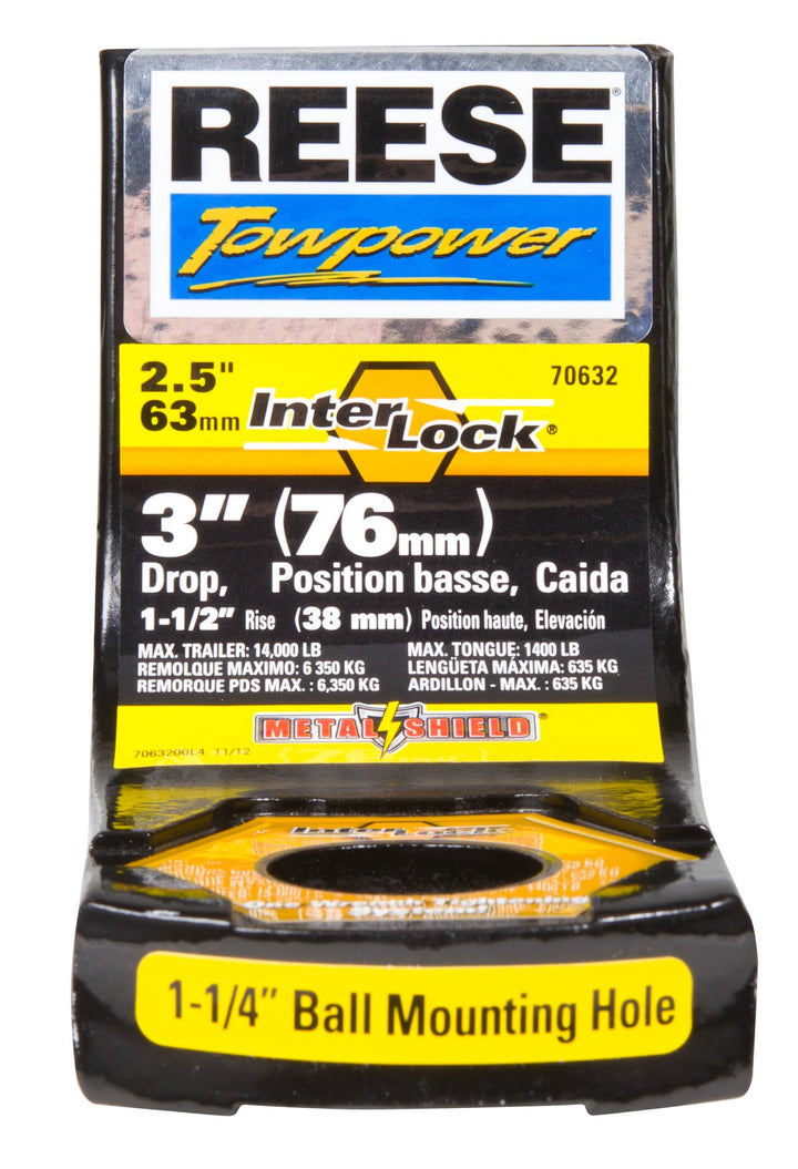 Reese Towpower 7063200 3" Drop Class V Interlock Ball Mount - Diamond Home USA