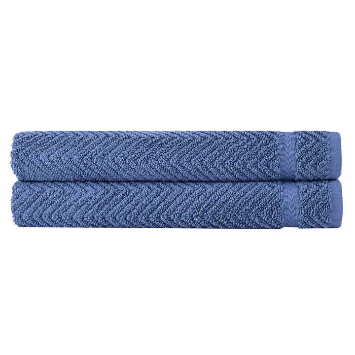 Ozan Premium Home Maui Collection 100% Cotton Towels Sets for Bathroom (2 Midnight Blue - Diamond Home USA