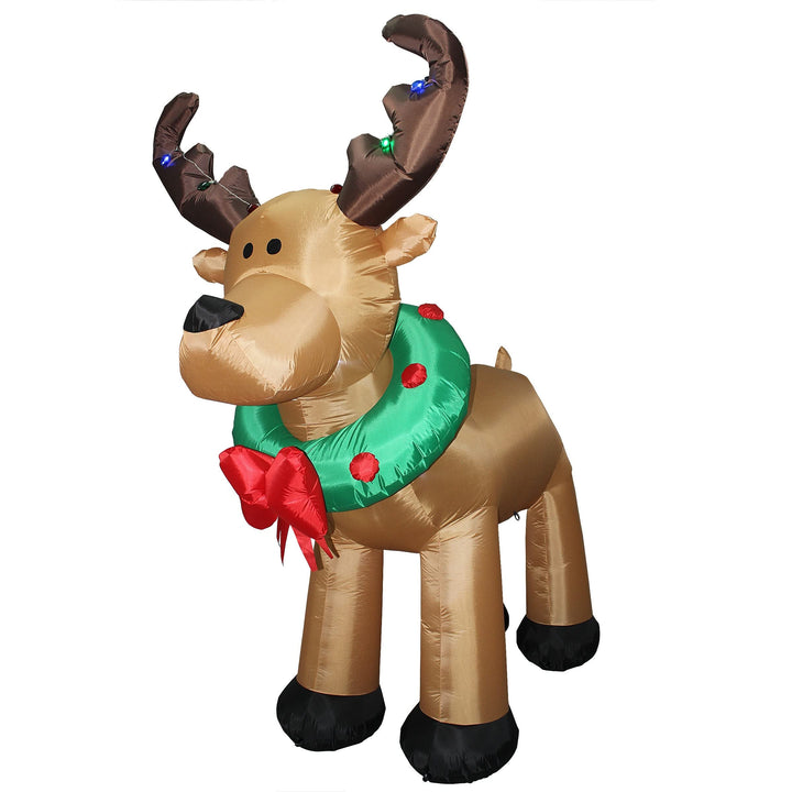 8 Ft. Inflatable Reindeer Outdoor Lighted Christmas Decoration