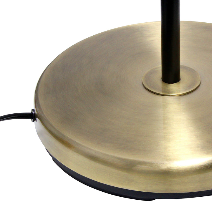 Lalia Home Studio Loft 59-inch Antique Brass/Matte Black Floor Lamp with Dome - Diamond Home USA