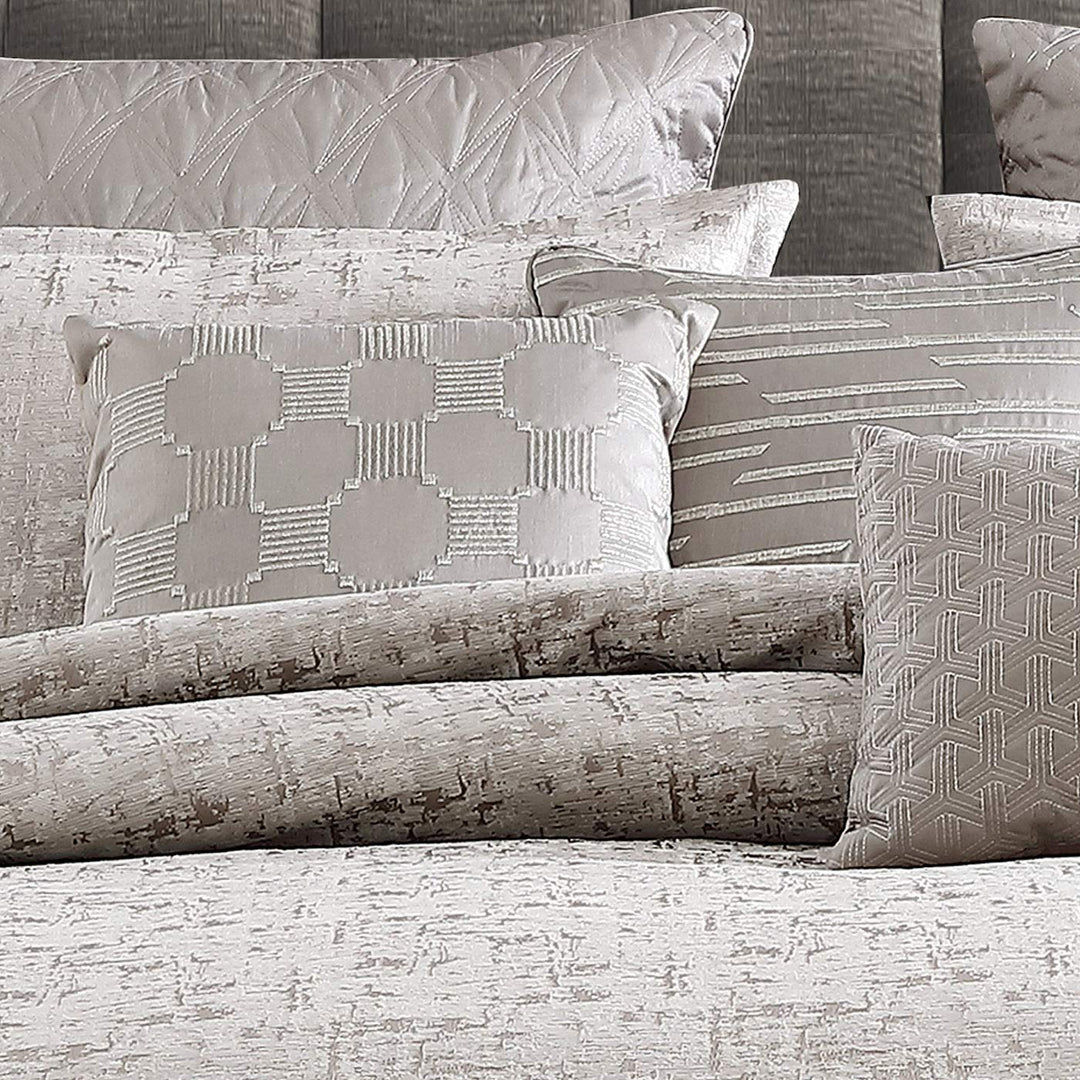 Riverbrook Home 100% Polyester Comforter Set Queen Genoa - Gray 9 Piece Set
