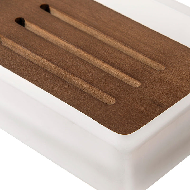 Frosty Glass Soap Dish Frost/Clear Nature Mid-Century Modern - Diamond Home USA