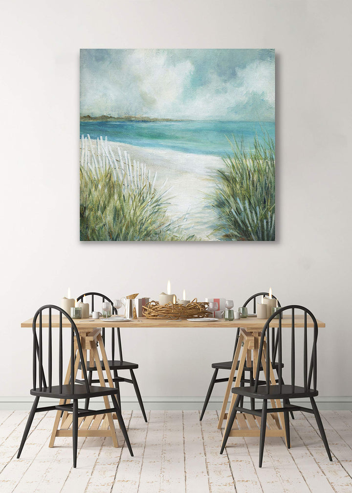 Wexford Home Coastal Fences-Gallery Wrapped Canvas Art Print 16x16 - Diamond Home USA