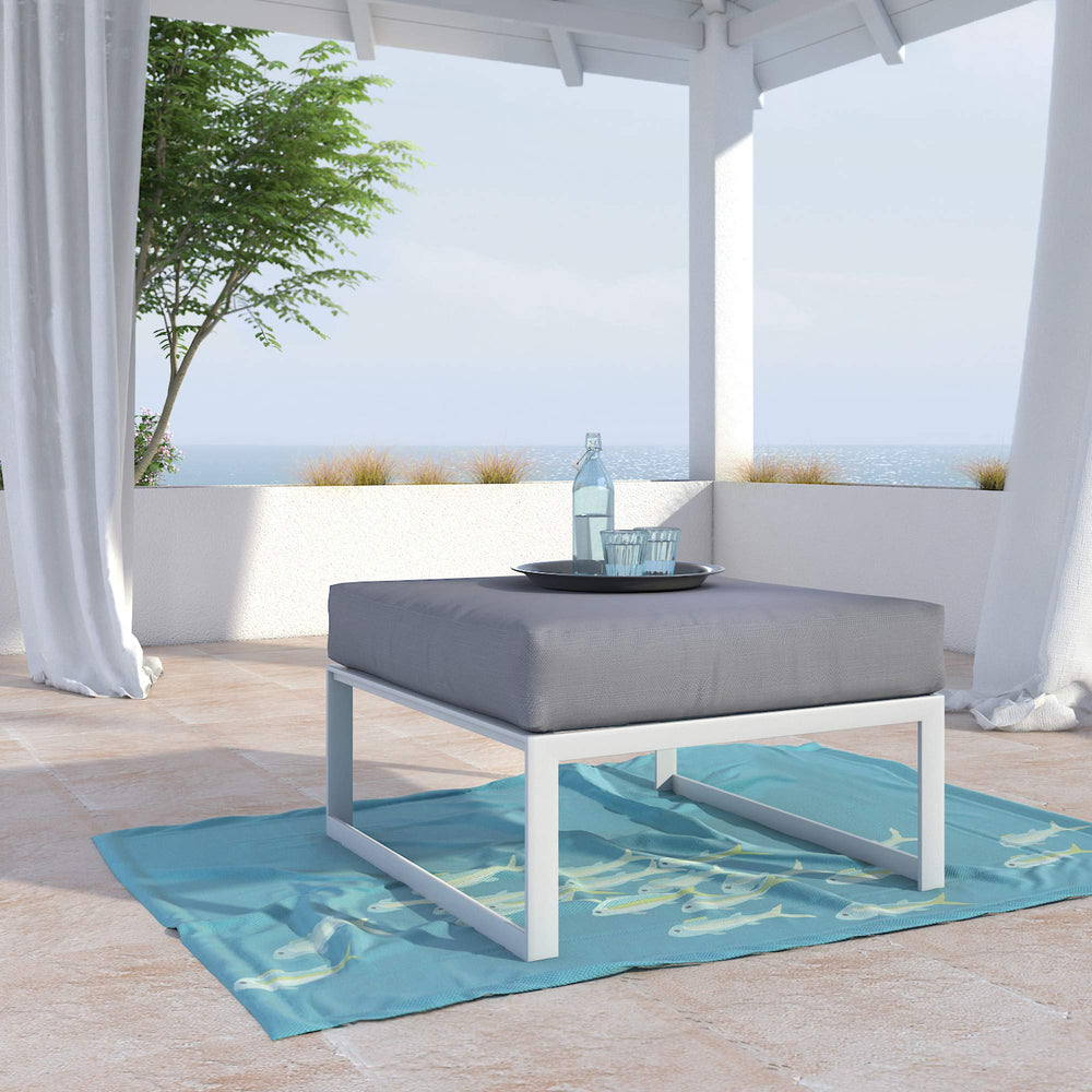Elle Dec Modern Mirabelle Outdo Patio Modular Furniture Collection White - Diamond Home USA