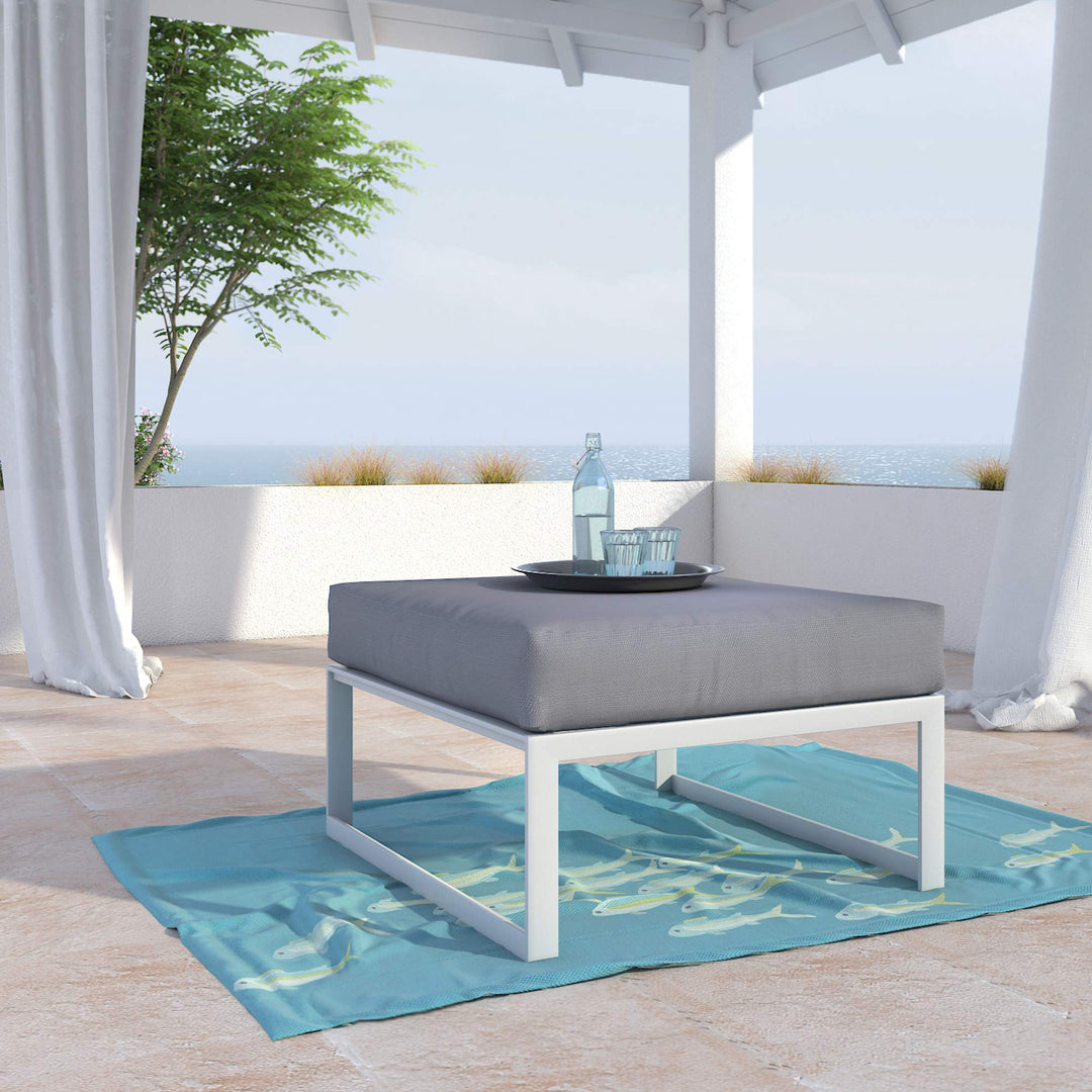 Elle Dec Modern Mirabelle Outdo Patio Modular Furniture Collection White - Diamond Home USA