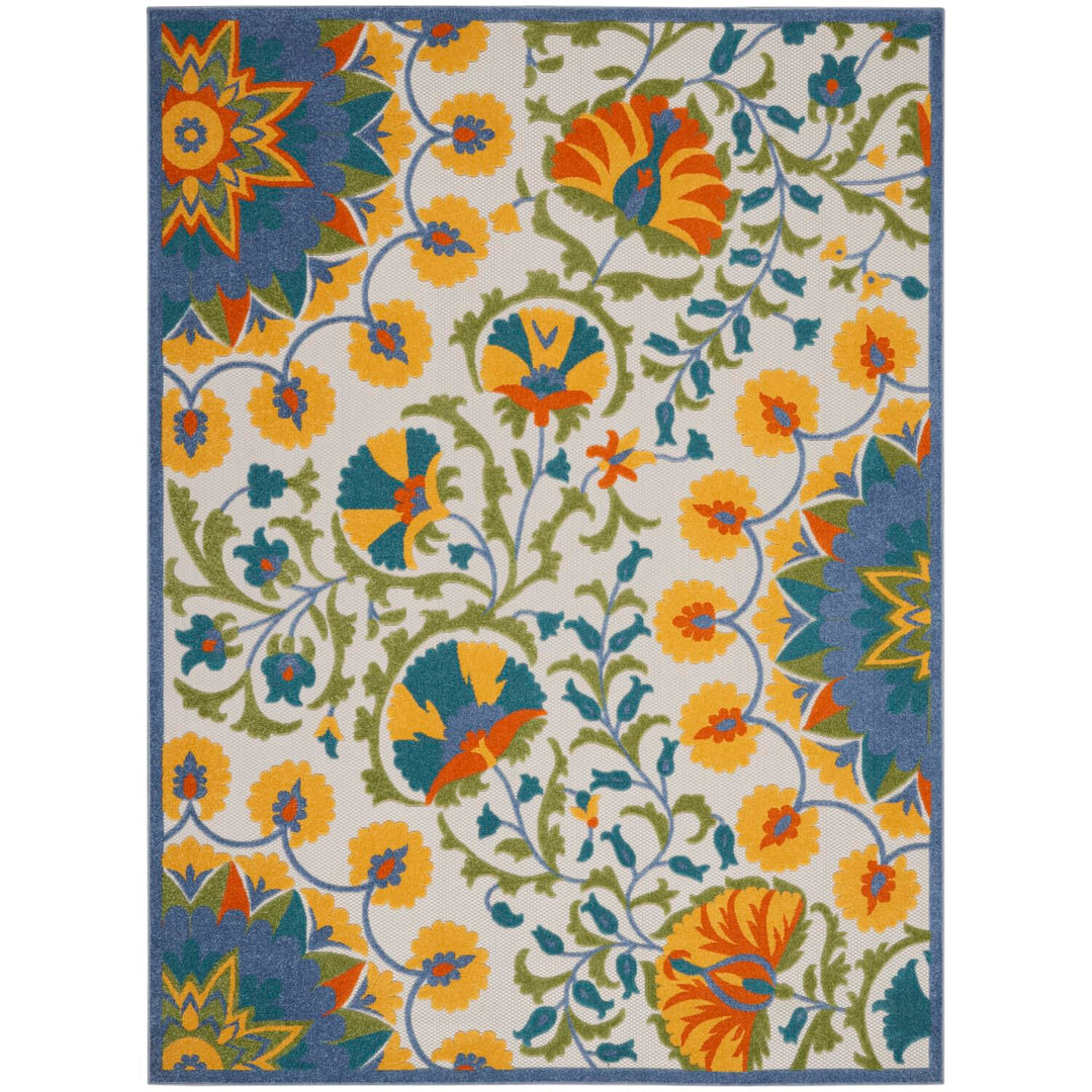 Nourison Aloha Indoor/Outdoor Multicolor 12' x 15' Area Rug Floral Tropical Easy 12' x 15' - Multicolor
