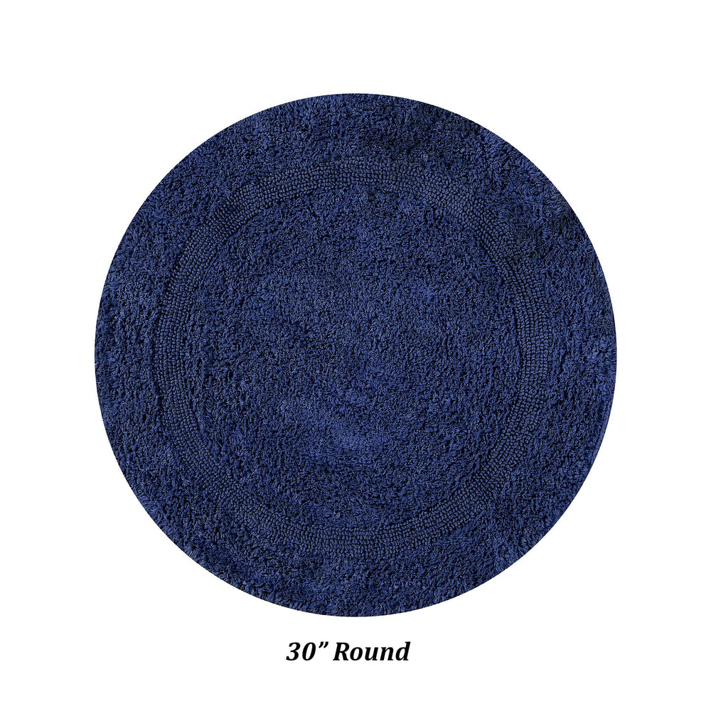 Better Trends 100% Cotton Lux Collection Bath Mats Navy - Tufted Absorbent - Diamond Home USA