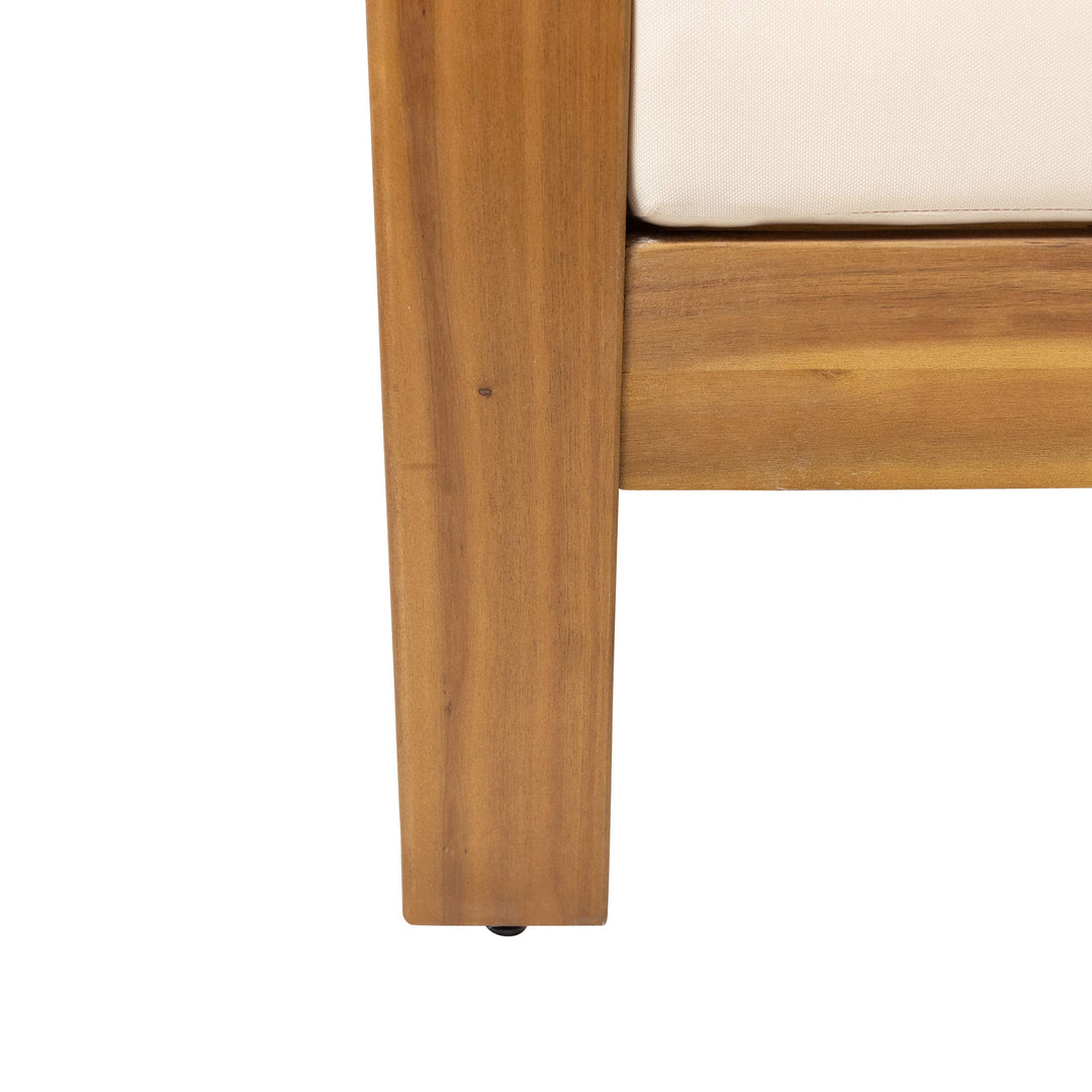 Christopher Knight Home Louver Club Chairs Teak + Cream - Diamond Home USA