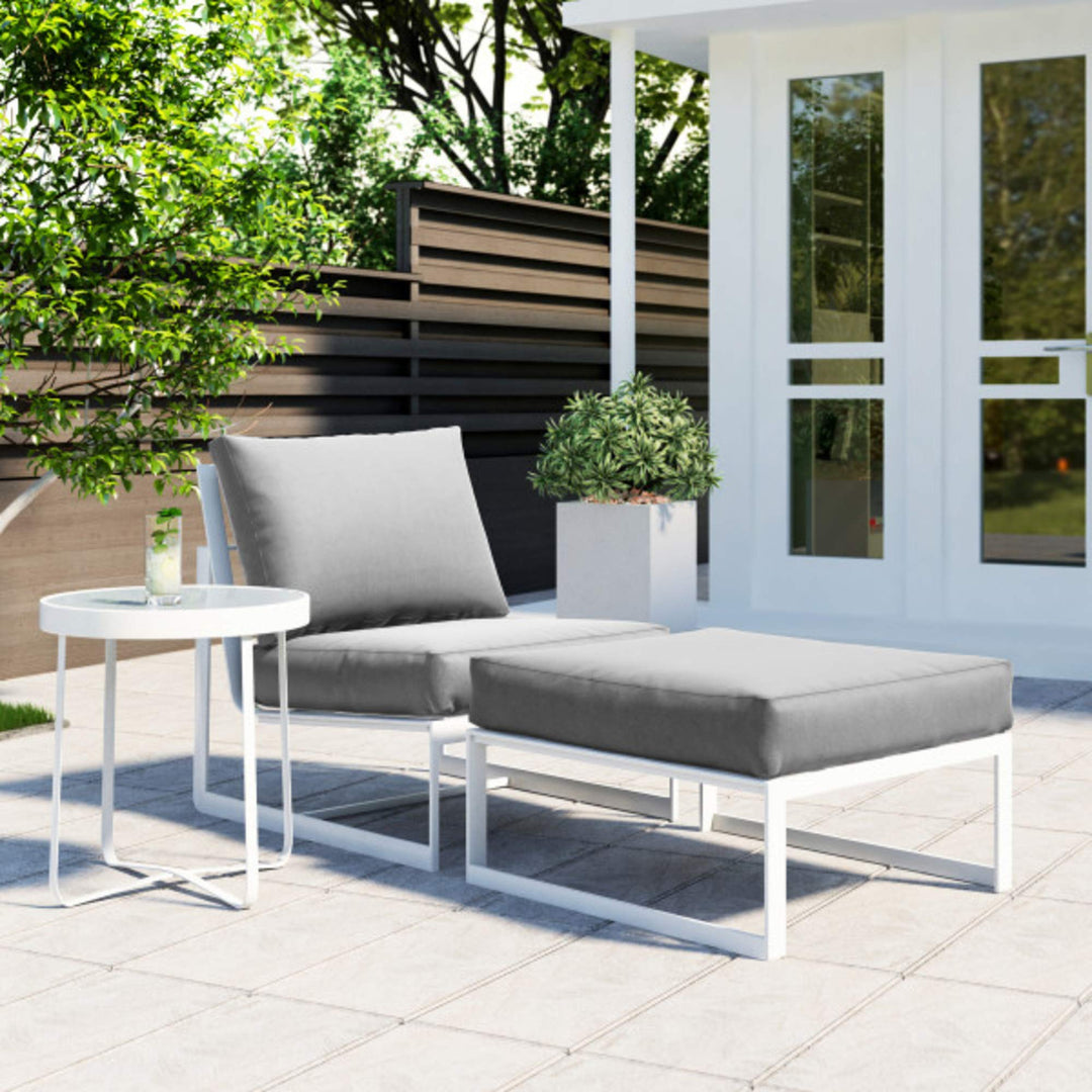Elle Dec Modern Mirabelle Outdo Patio Modular Furniture Collection White - Diamond Home USA