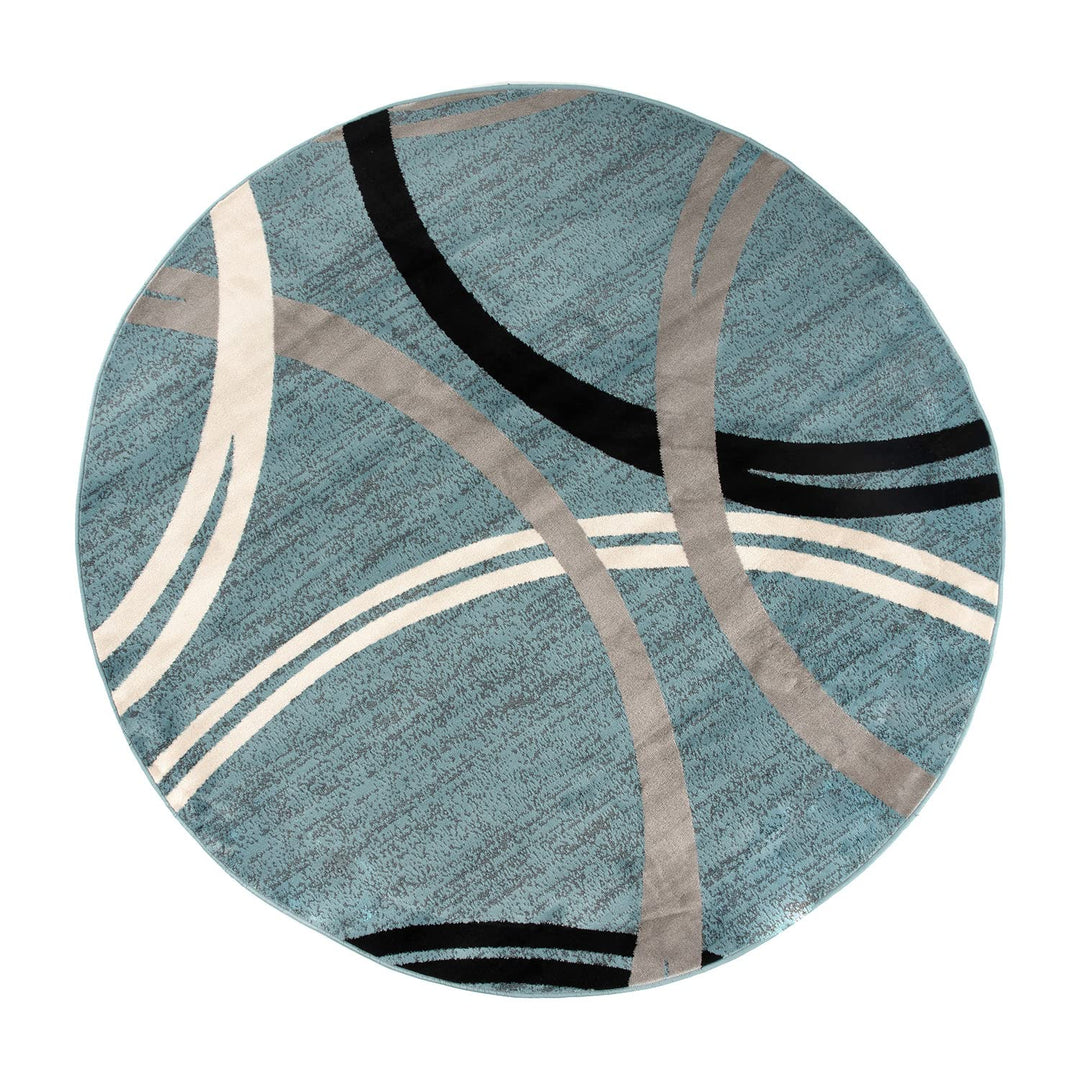 Rugshop Contemporary Abstract Circles Design Area Rug