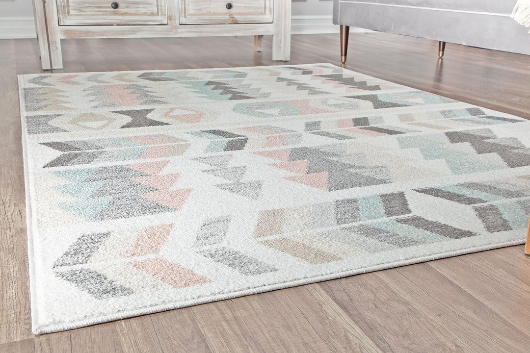 Rugs America MO50A Mint Lime Contemporary Geometric Area Rug 2'6" x 4' - Diamond Home USA