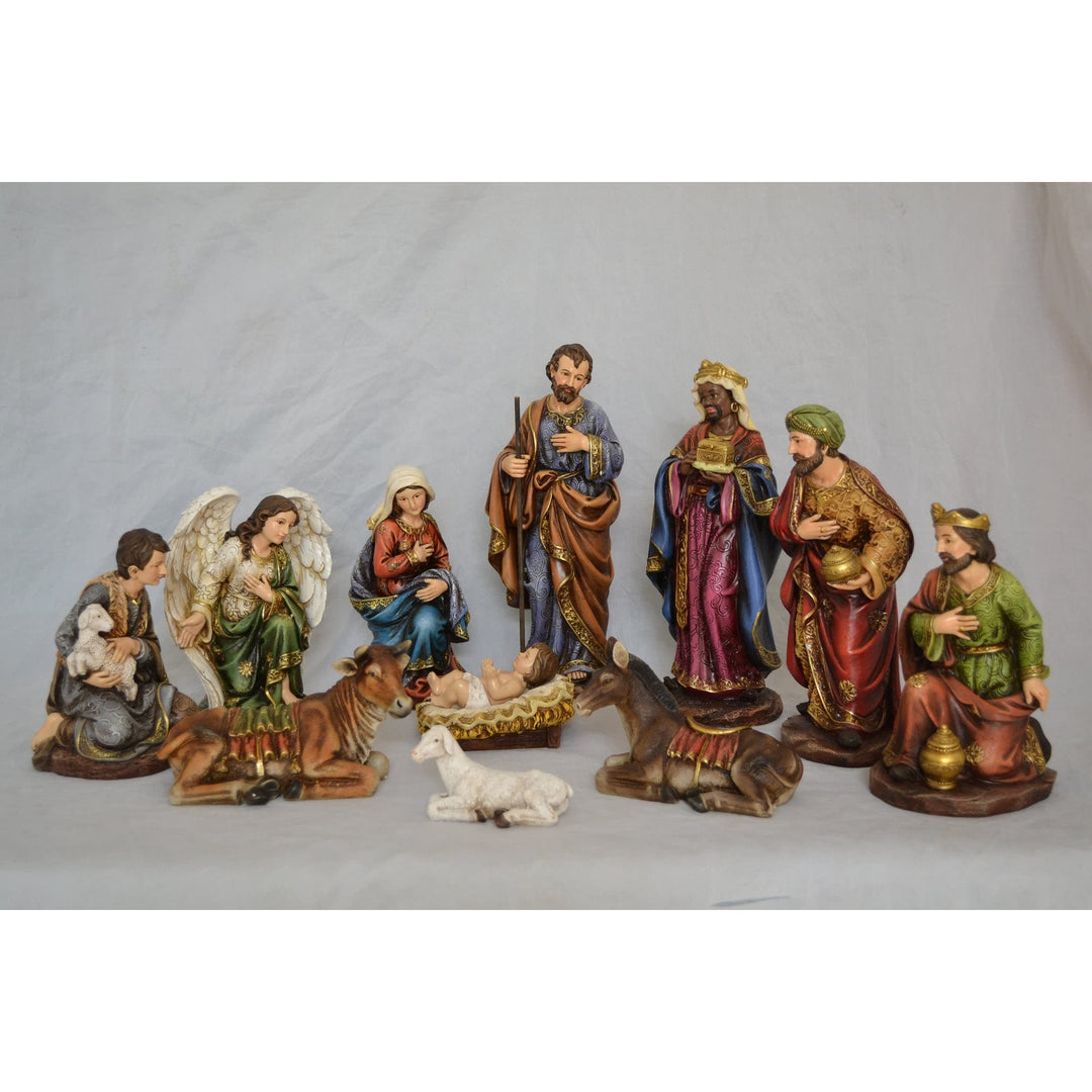 Nativity Three Wise Men 11pcs/Set 12 Inch H Multi Color Polyresin Medium