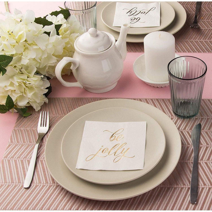 Cocktail Napkins Disposable Paper Christmas Holidays Dinner Multi Color - Diamond Home USA