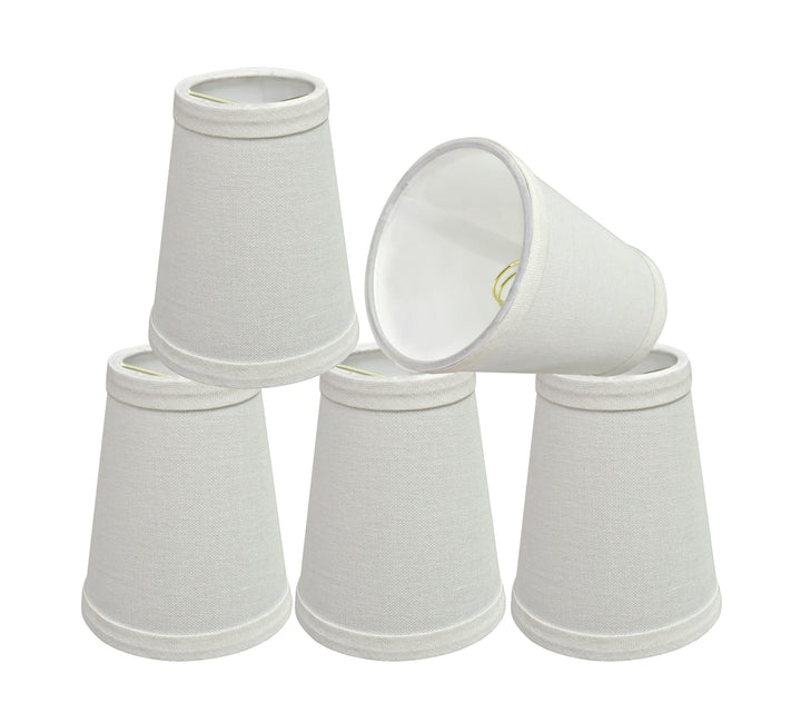 Aspen Creative 32652-5 Small Hardback Empire Shape Chandelier Clip-On Lamp Shade