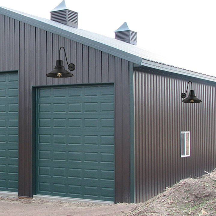 1 Light Outdoor Wall Lighting 15.75" H X 13.75" w 23.25" d/13.75/23.25 Black - Diamond Home USA