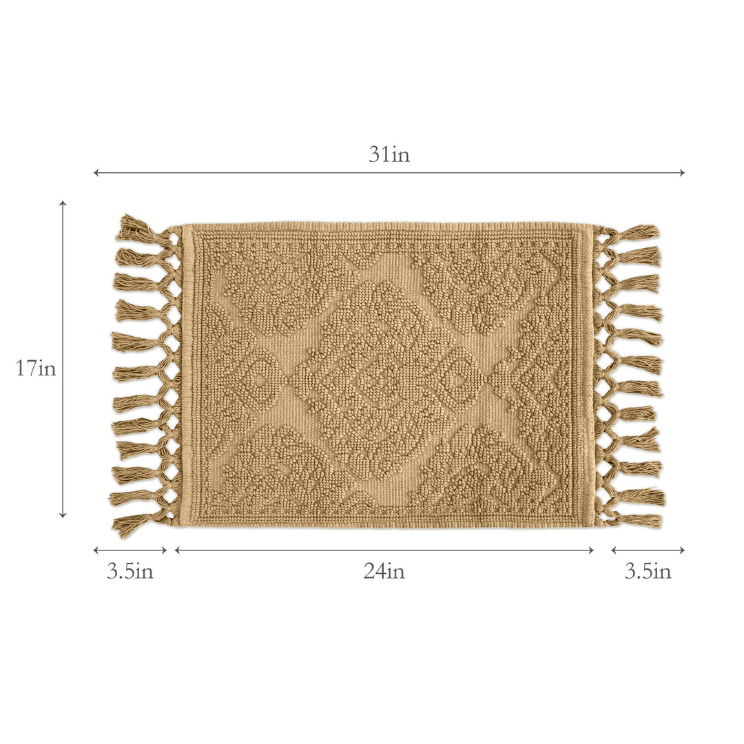 Jean Pierre - Ricardo th Mat Woven Fringe throom Rugs 100% Cotton Premium