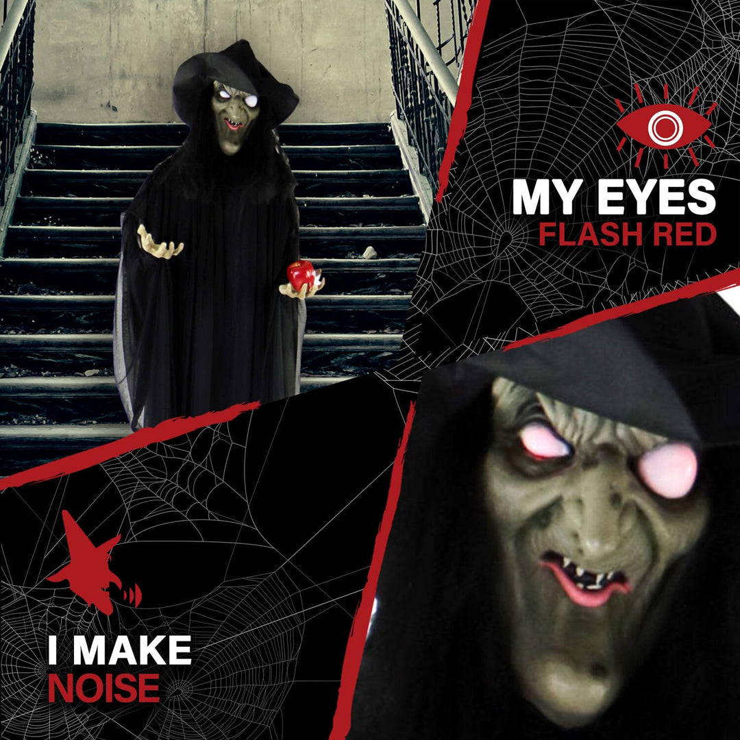 Haunted Hill Farm 95" Standing Witch Animatronic - Diamond Home USA