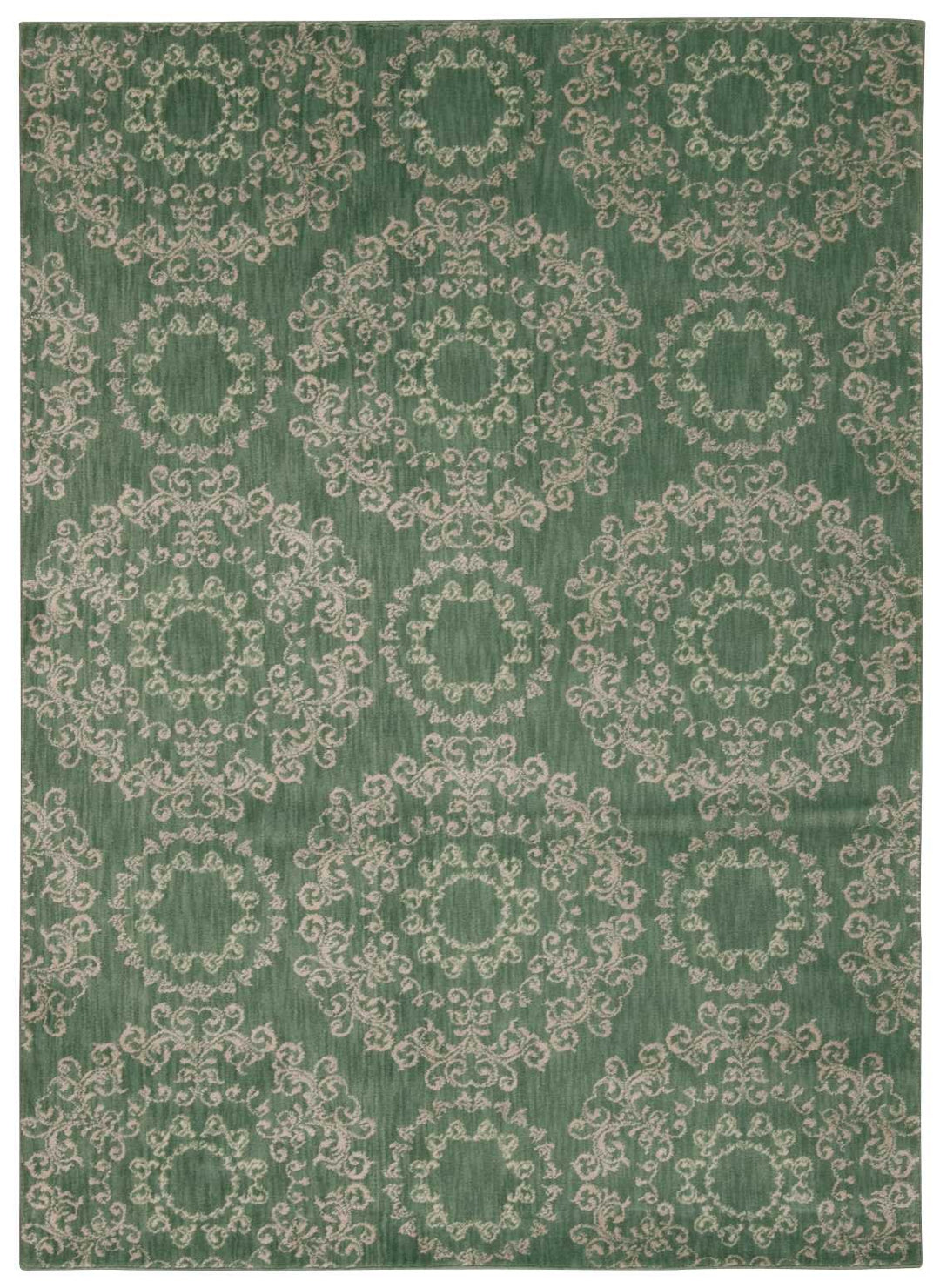 Nourison Tranquility Light Green Rectangle Area Rug 3-Feet Inches by 5-Feet - Diamond Home USA