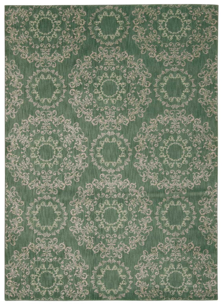 Nourison Tranquility Light Green Rectangle Area Rug 3-Feet Inches by 5-Feet - Diamond Home USA