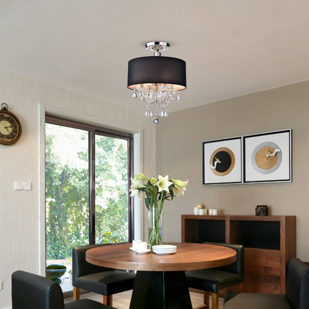 Hong Kong best New Zhu Yuan lighting Co. Antal 4Light Black SemiFlush Mount - Diamond Home USA