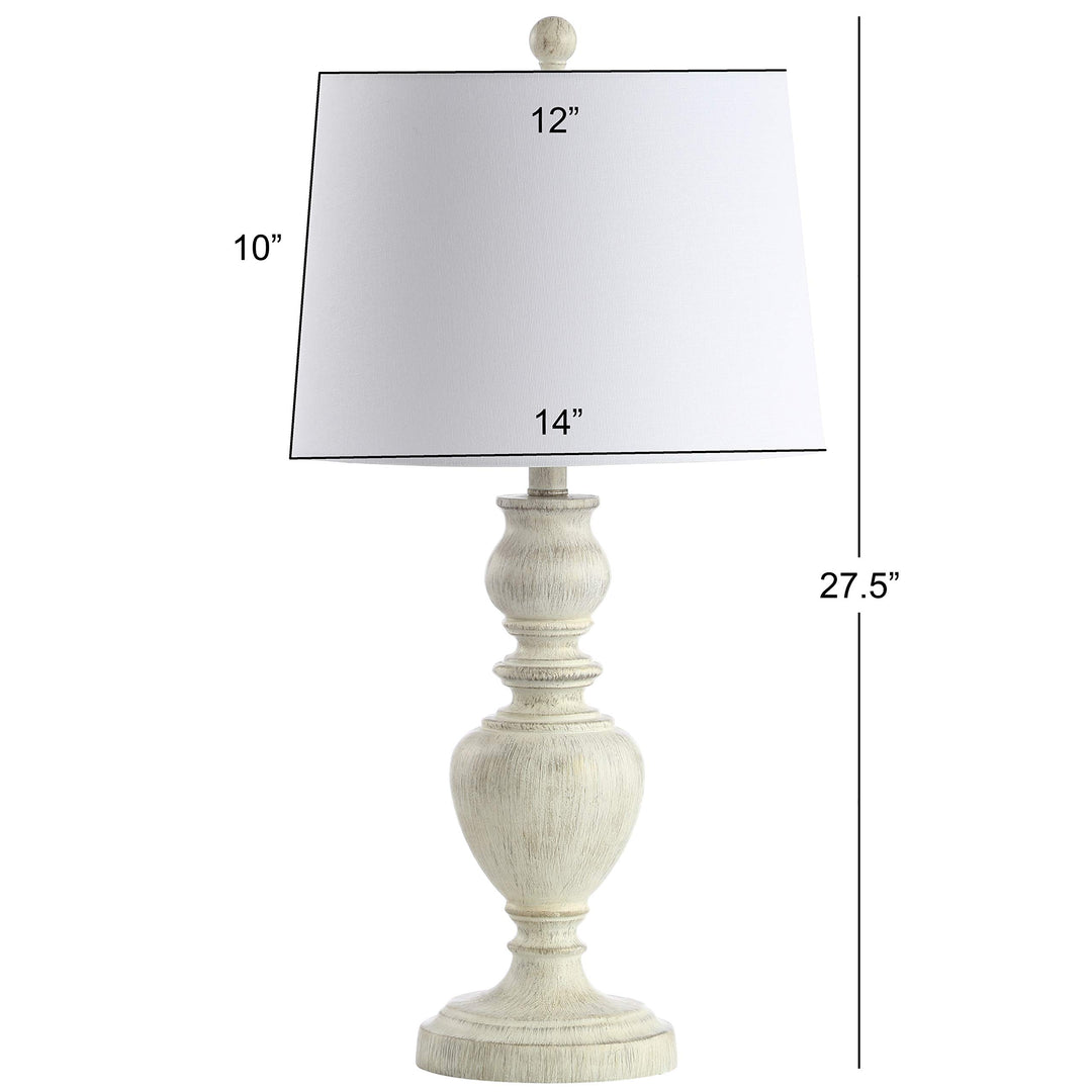 SAFAVIEH Lighting Collection Zabi White 28-inch Bedroom Living Room Home - Diamond Home USA