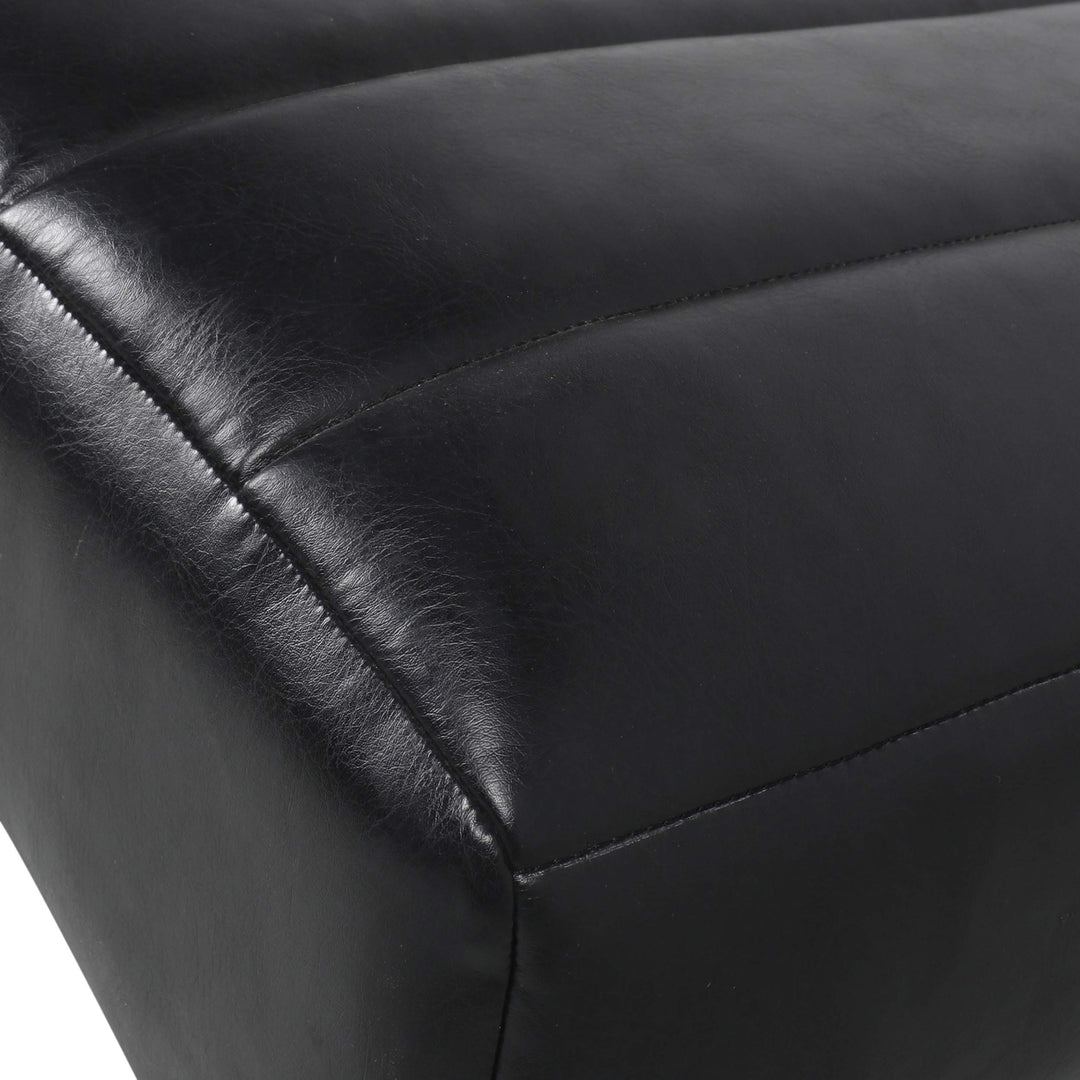 Christopher Knight Home Stillmore Chaise Lounge Midnight Black + Dark Brown - Diamond Home USA