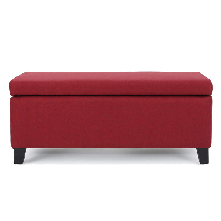 Christopher Knight Home Breanna Fabric Storage Ottoman Deep Red