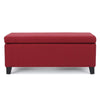 Christopher Knight Home Breanna Fabric Storage Ottoman Deep Red