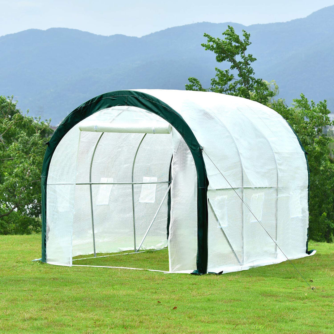 Aoodor Patio Greenhouse Walk-in Tunnel 12ft. x 7ft. x 7ft. Heavy Duty Frame 2