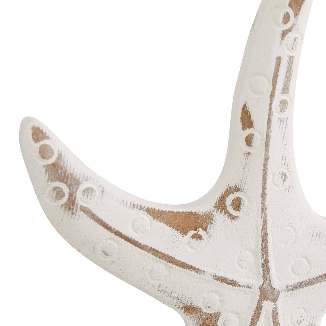 Small Wooden Sea Sculptures Set of 3 8 X 4 13 White Wood - Diamond Home USA